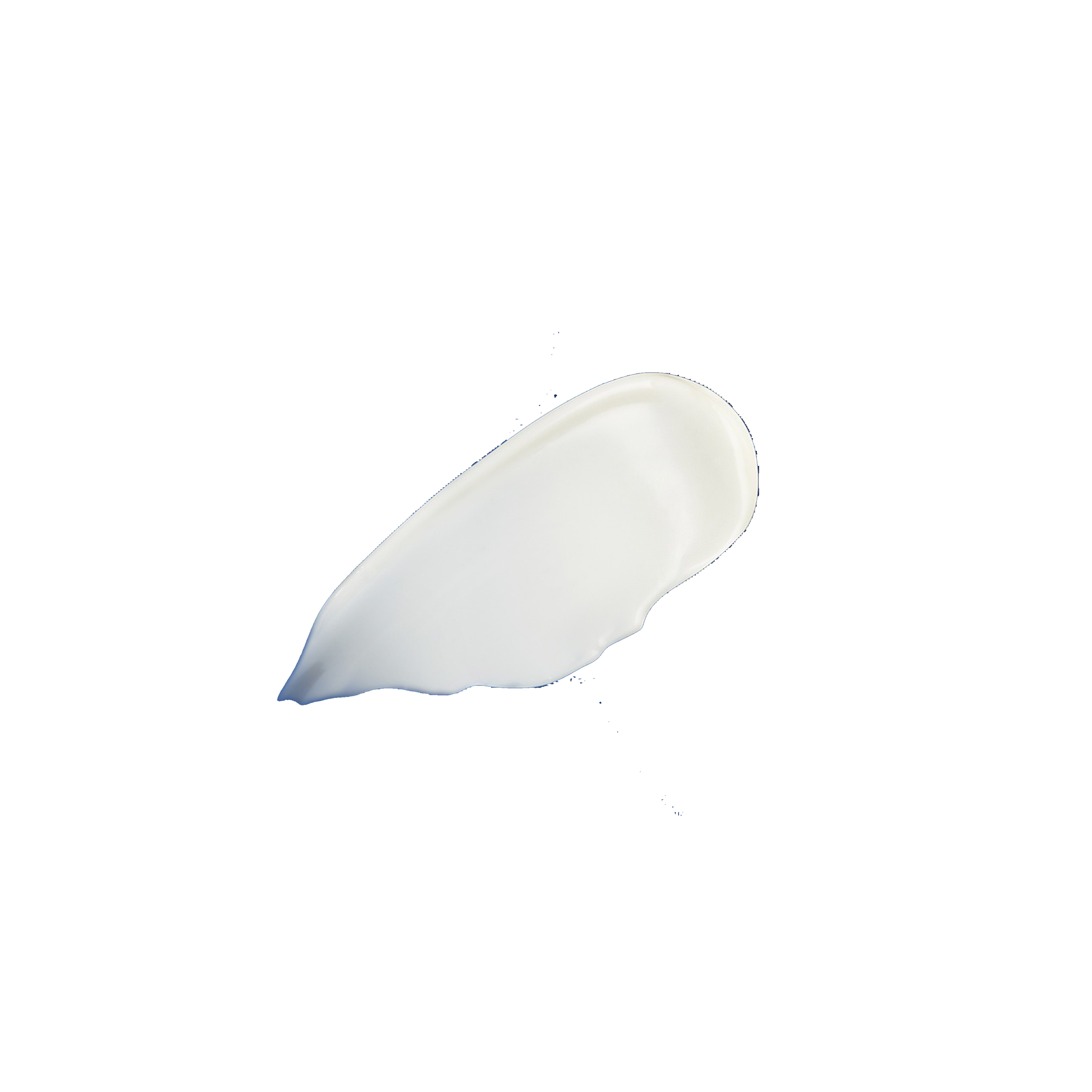 Product swatch of white skin care product