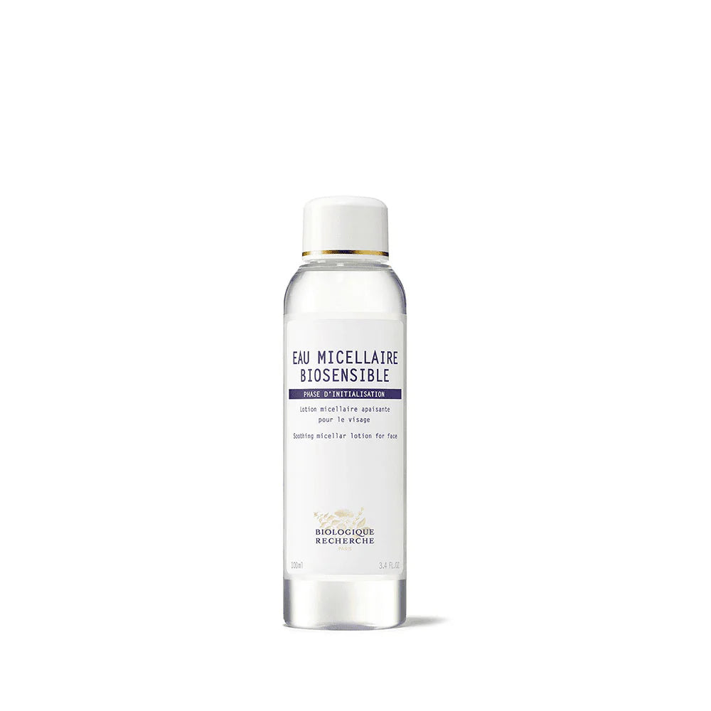 Bottle of Eau Micellaire Biosensible on a white background