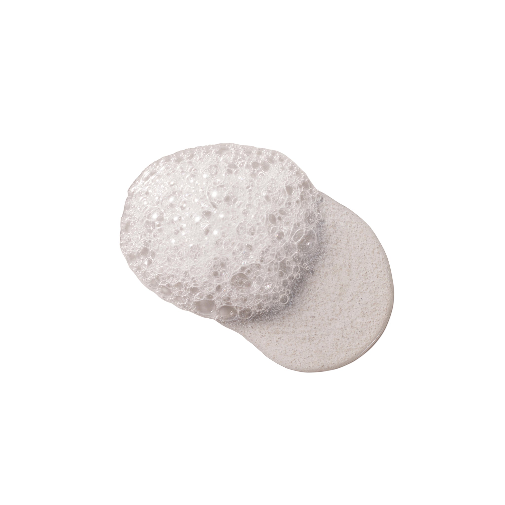 Texture of face cleanser on a white background