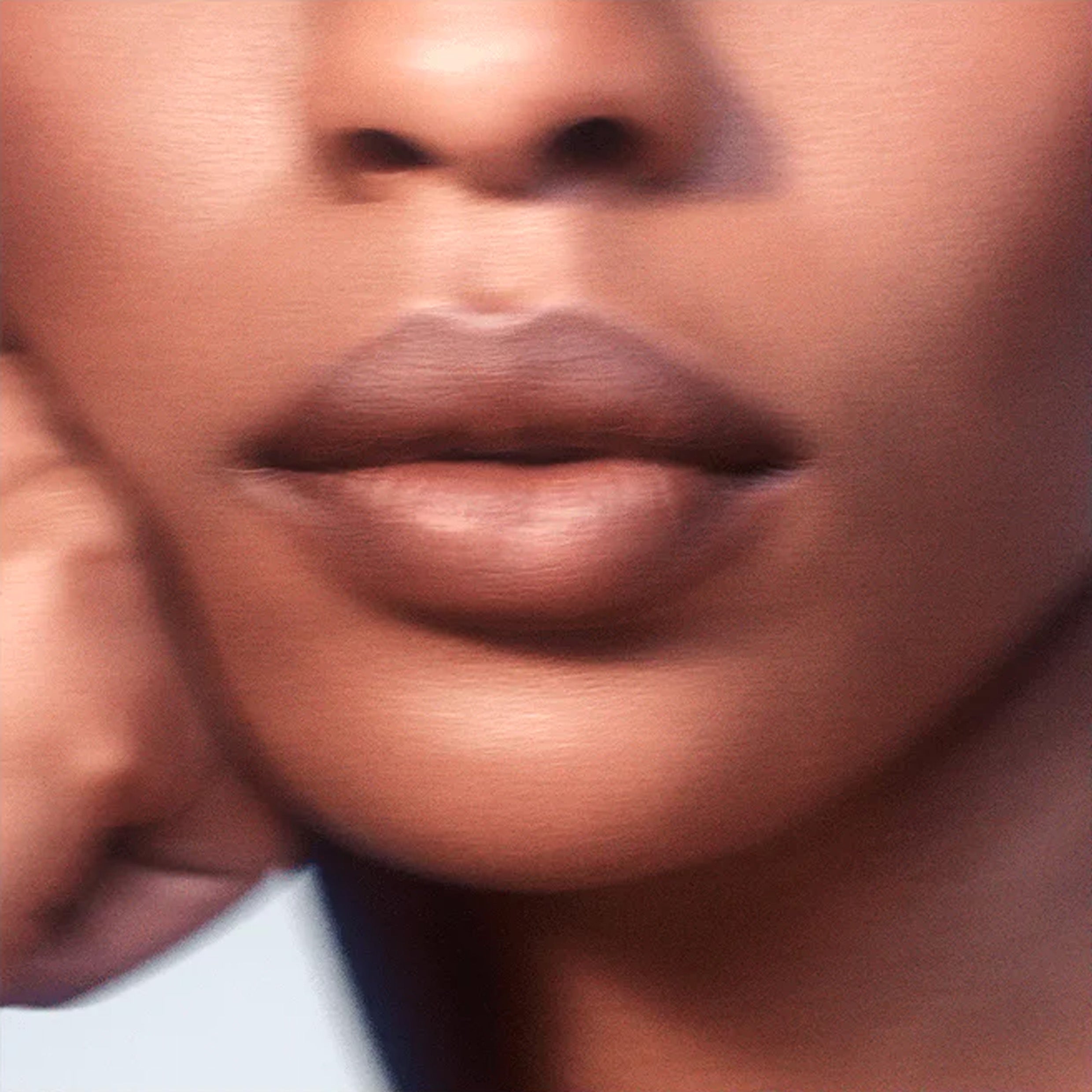Blurry image of model's lips