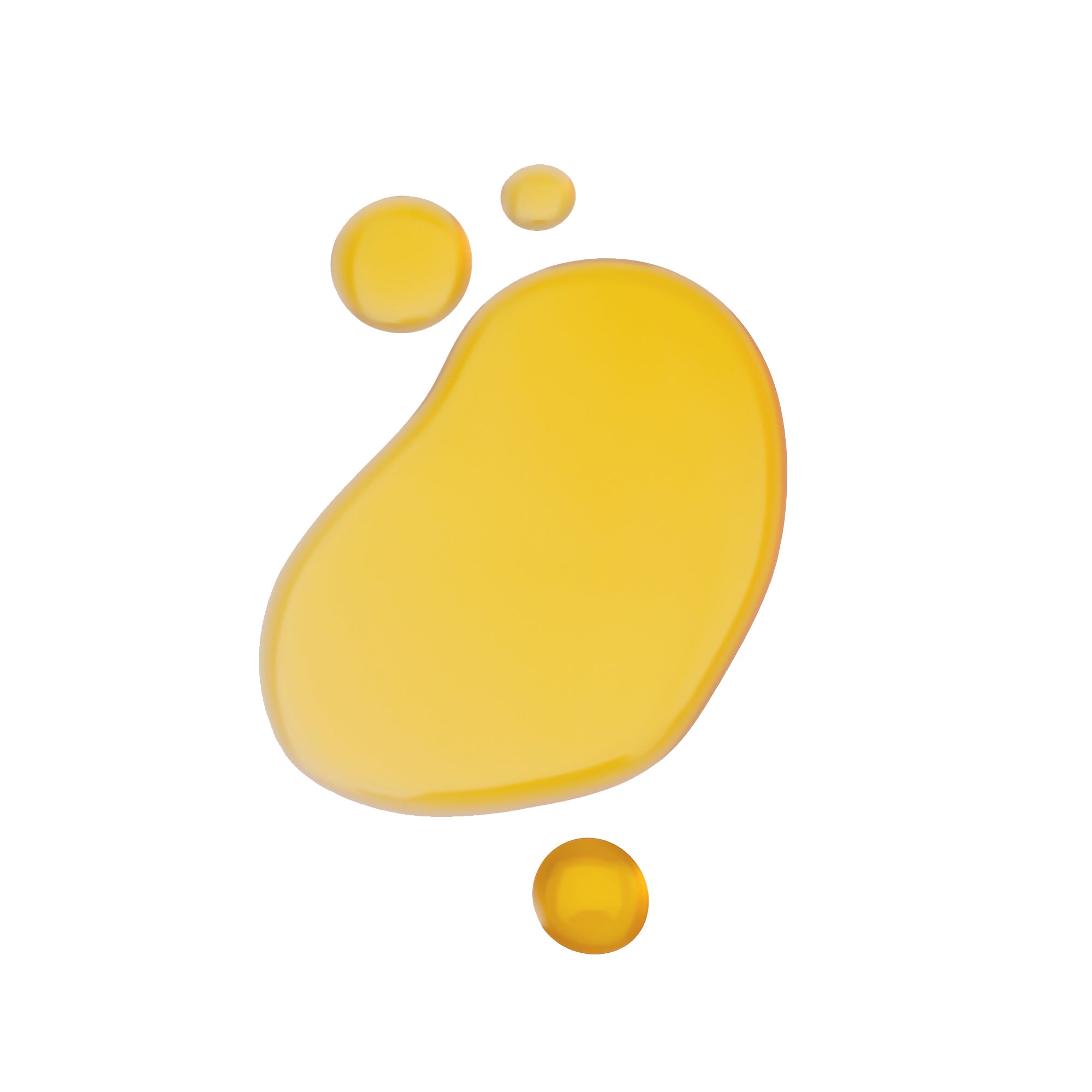 Yellow droplets on a white background