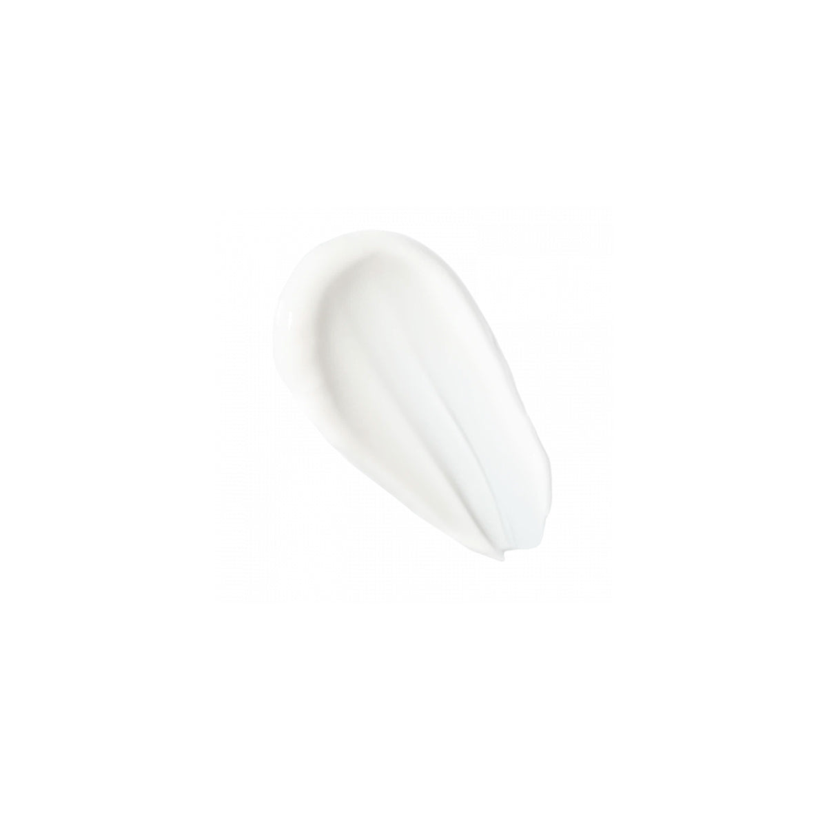 A product swatch of a white face cream mask on a white background