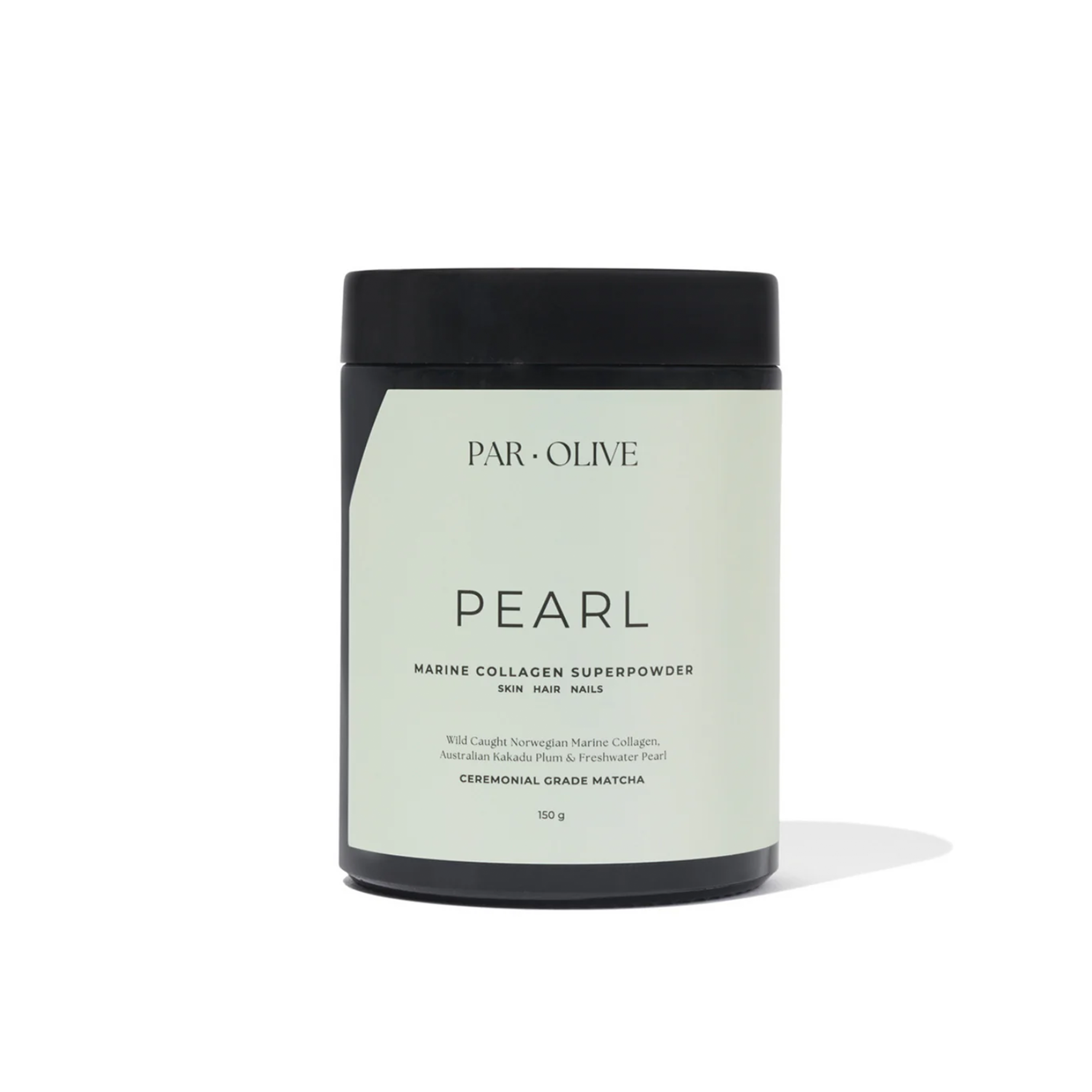 Par Olive PEARL Marine Collagen Superpowder (Ceremonial Grade Matcha)