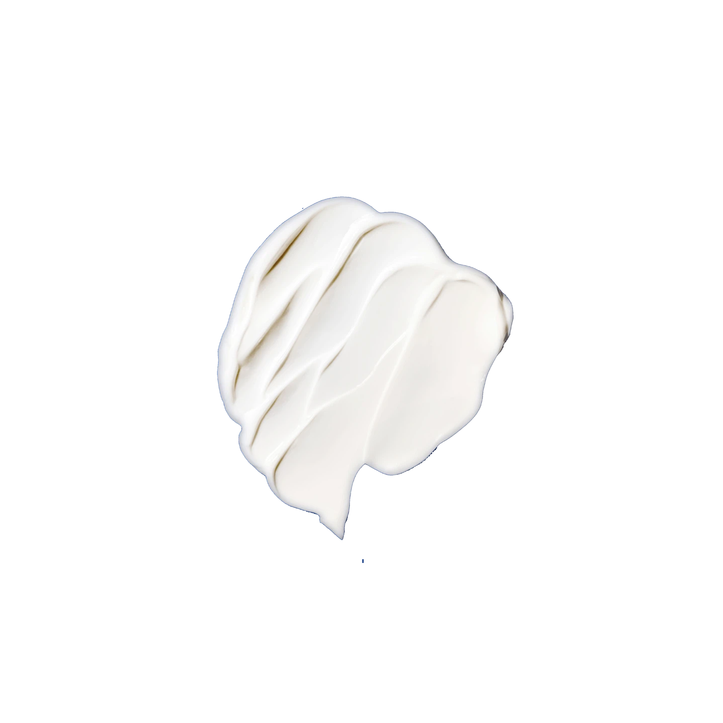 A white eye cream swatch shown on a white background.