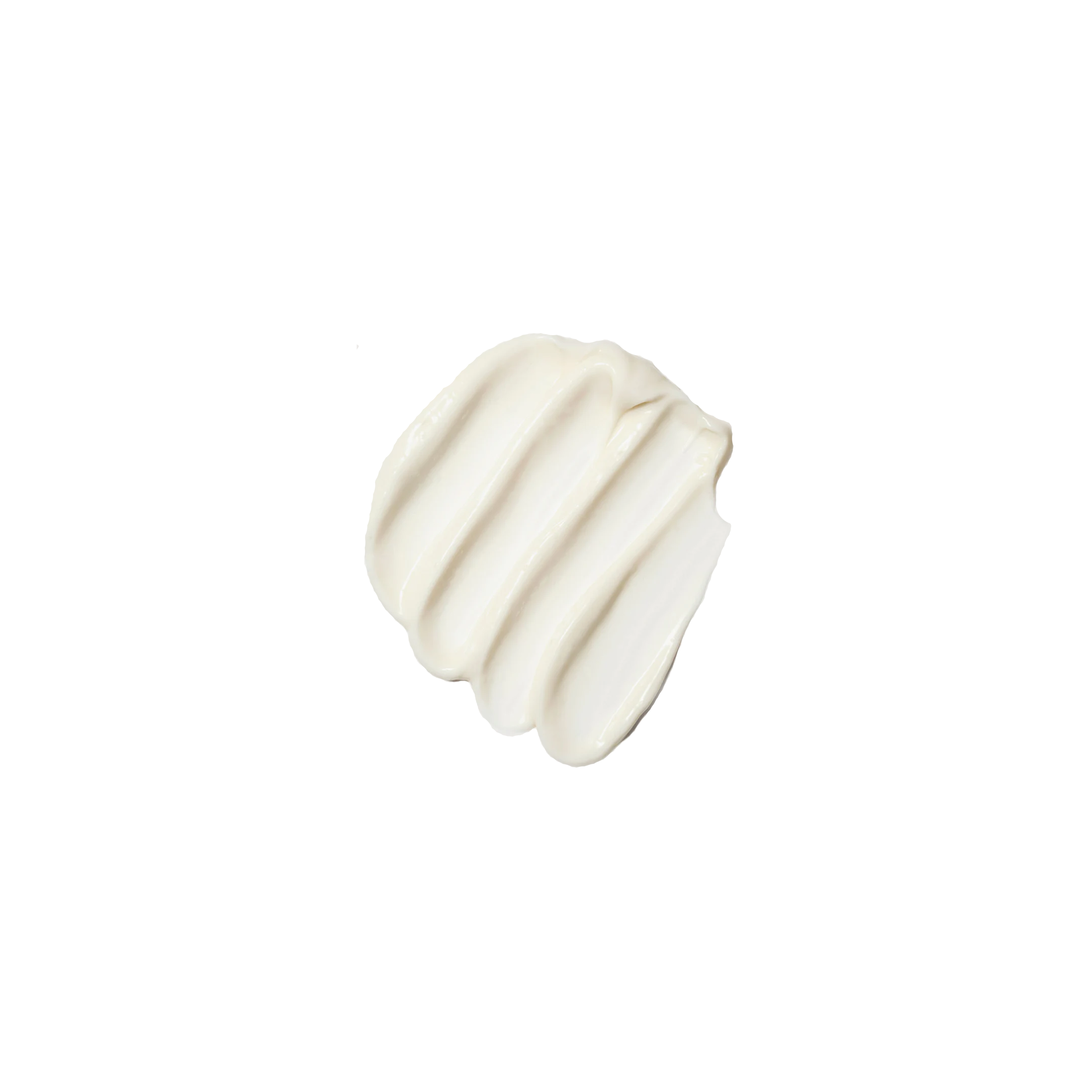 Product swatch of a face cream on a white background.