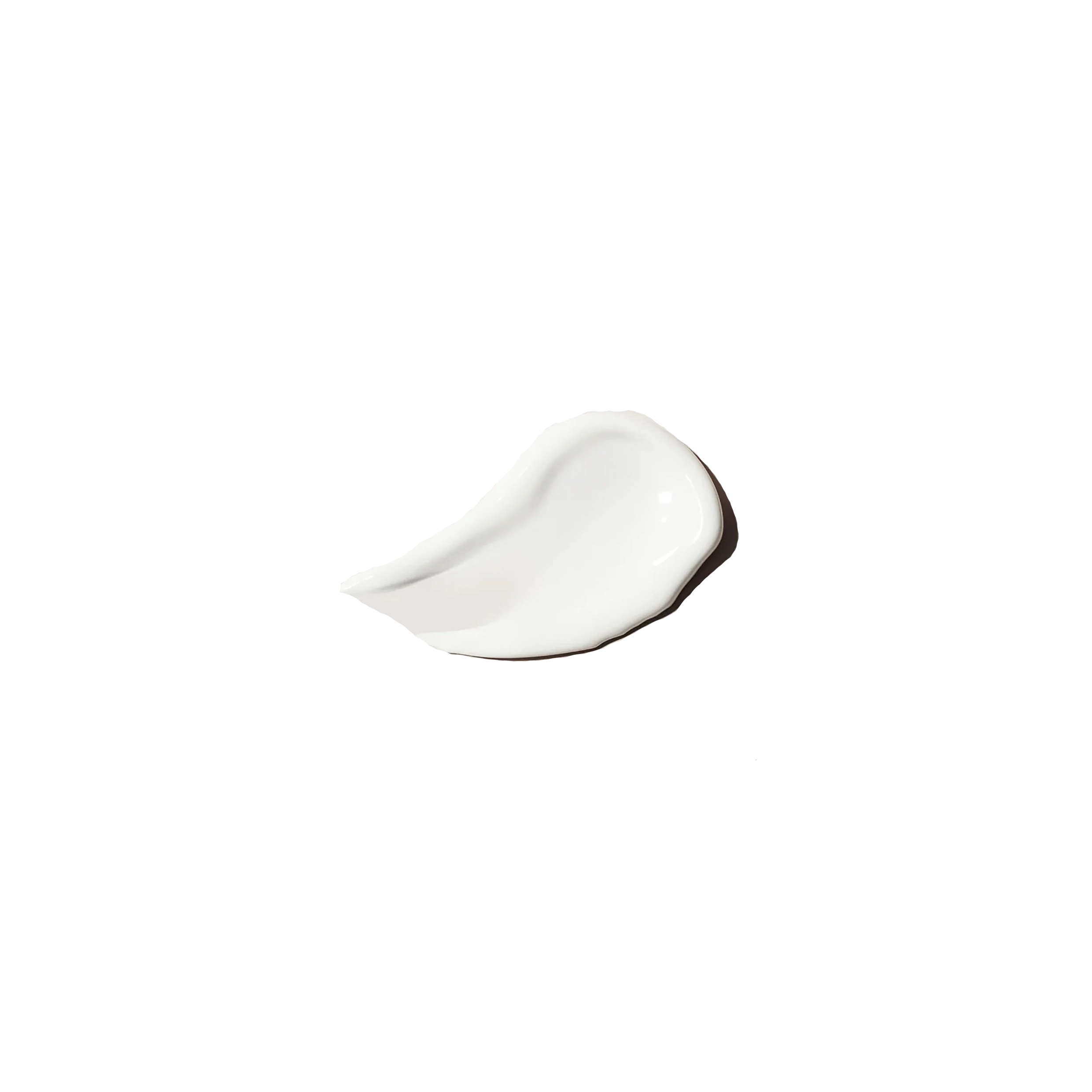 Texture of lip treatment, a white creamy serum
