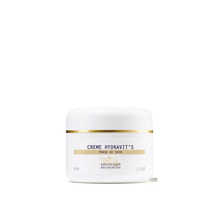 A jar of Biologique Recherche Crème Hydravit's designed for dull and devitalized skin.