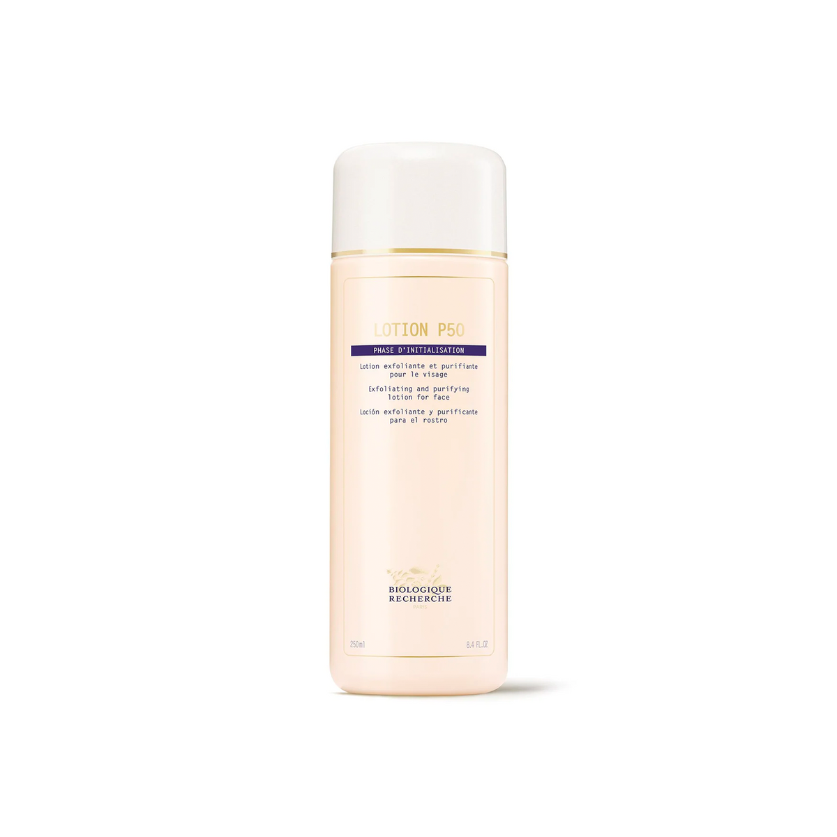 A bottle of Biologique Recherche Lotion P50 in 250ml size