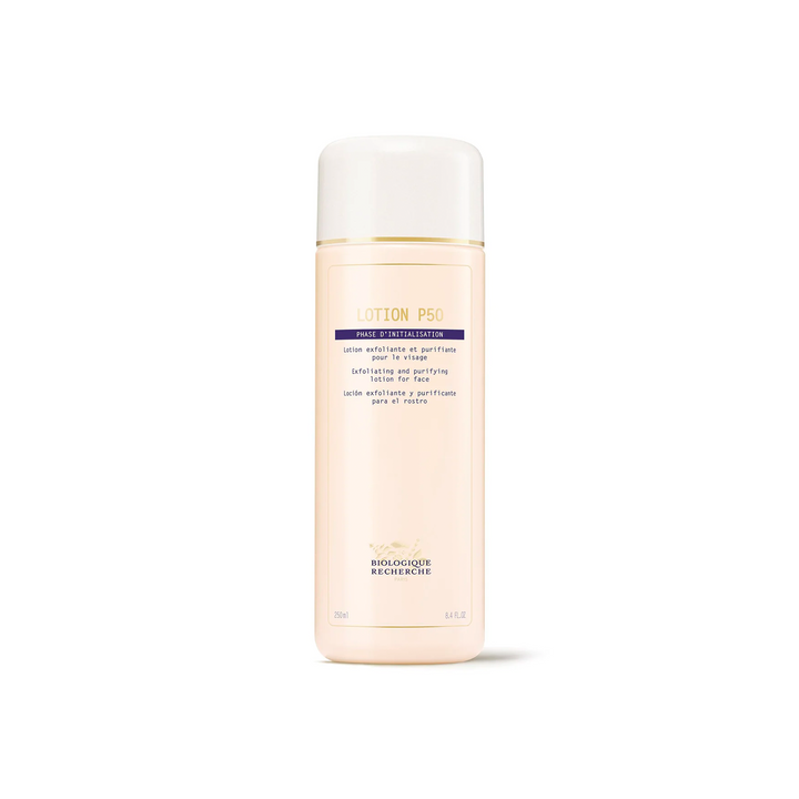 A bottle of Biologique Recherche Lotion P50 in 250ml size