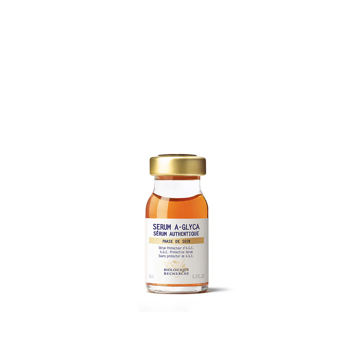 A glass vial of Biologique Recherche Serum A-Glyca 8mL