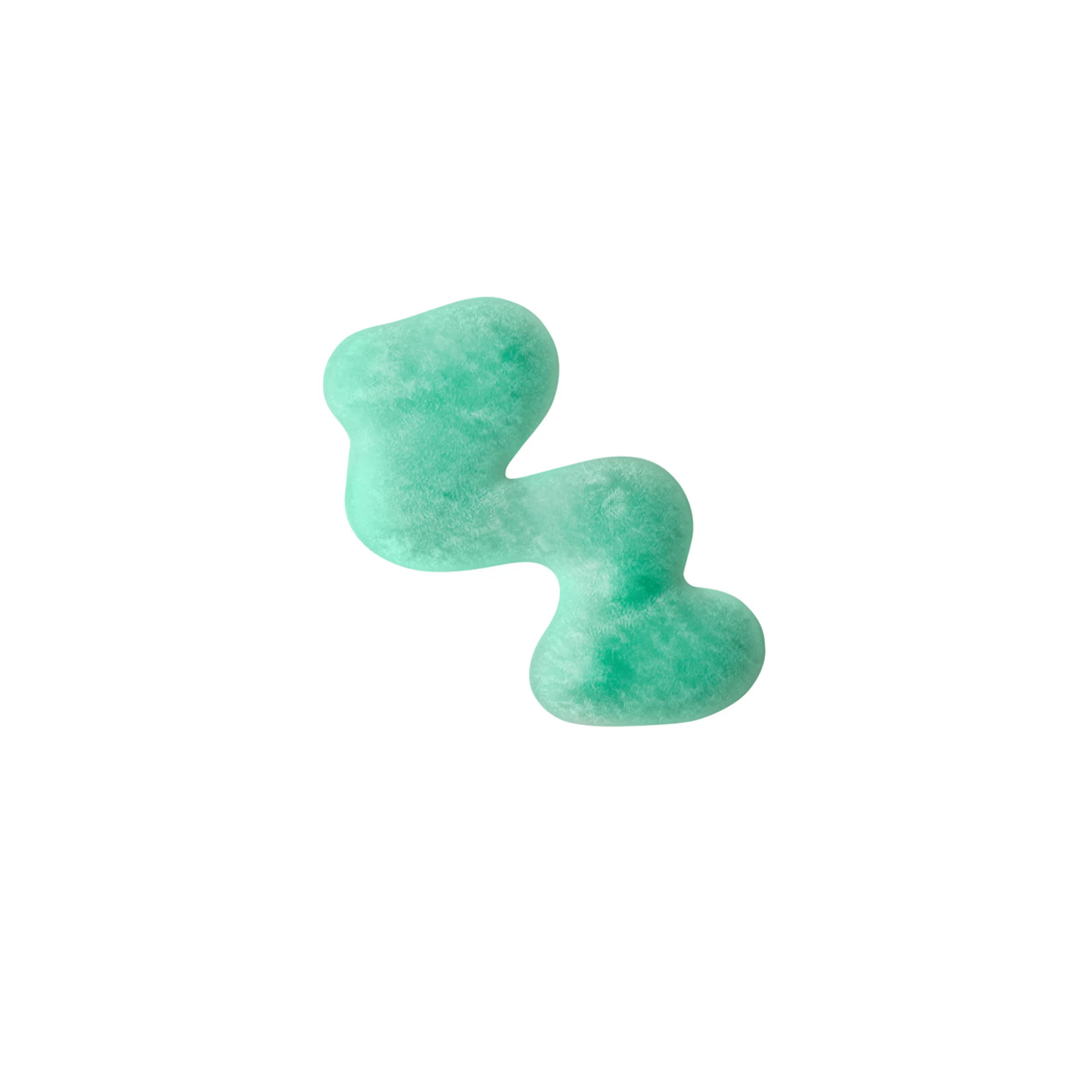 A green product swatch of face cleanser on a white background.