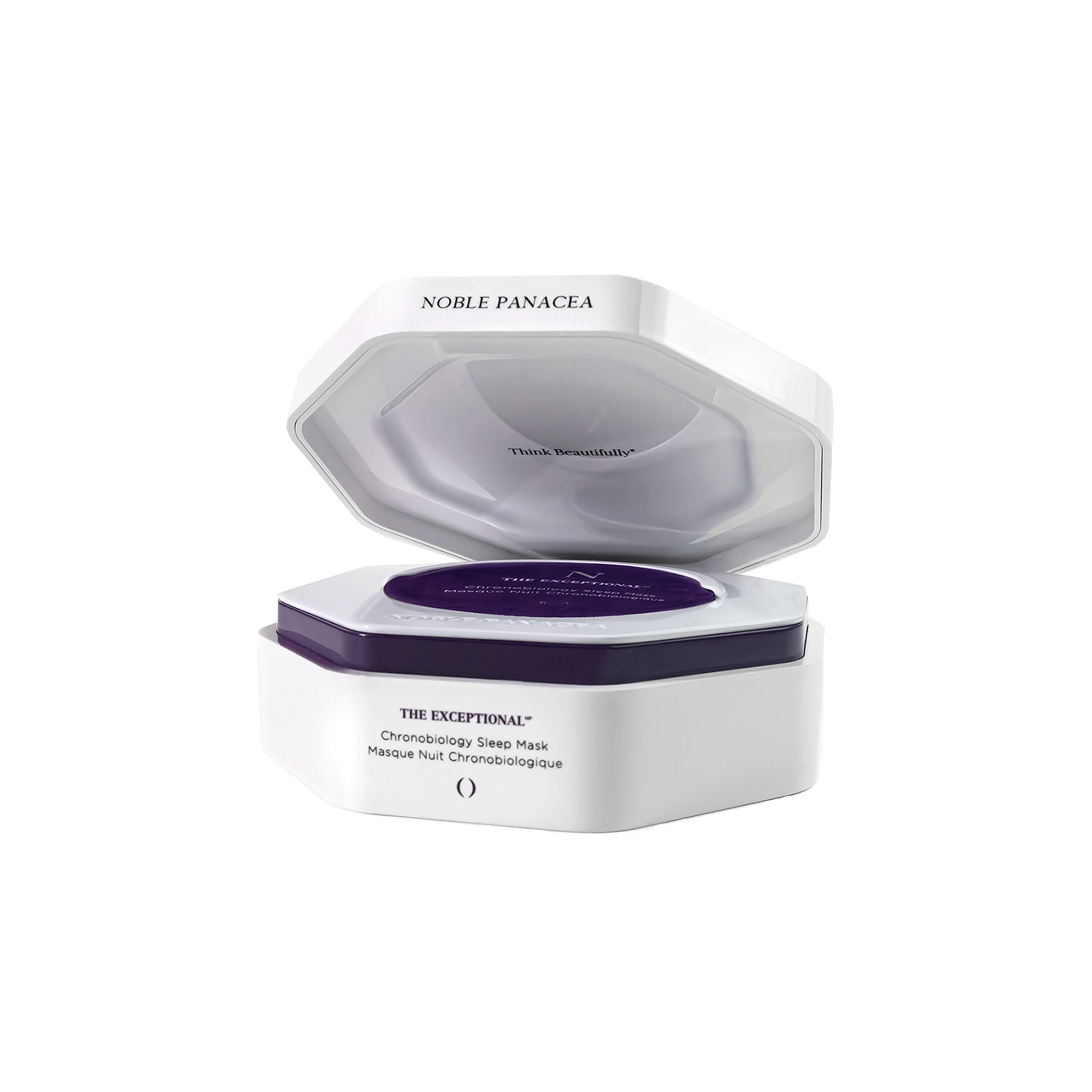 Noble Panacea sleep mask packaging on a white background