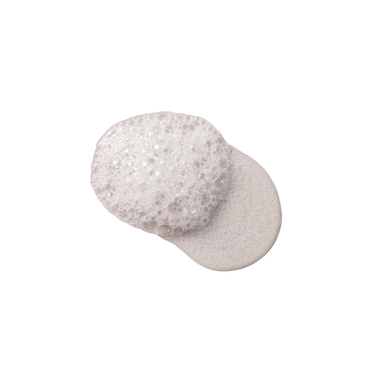 Face Cleanser foam texture on a white background