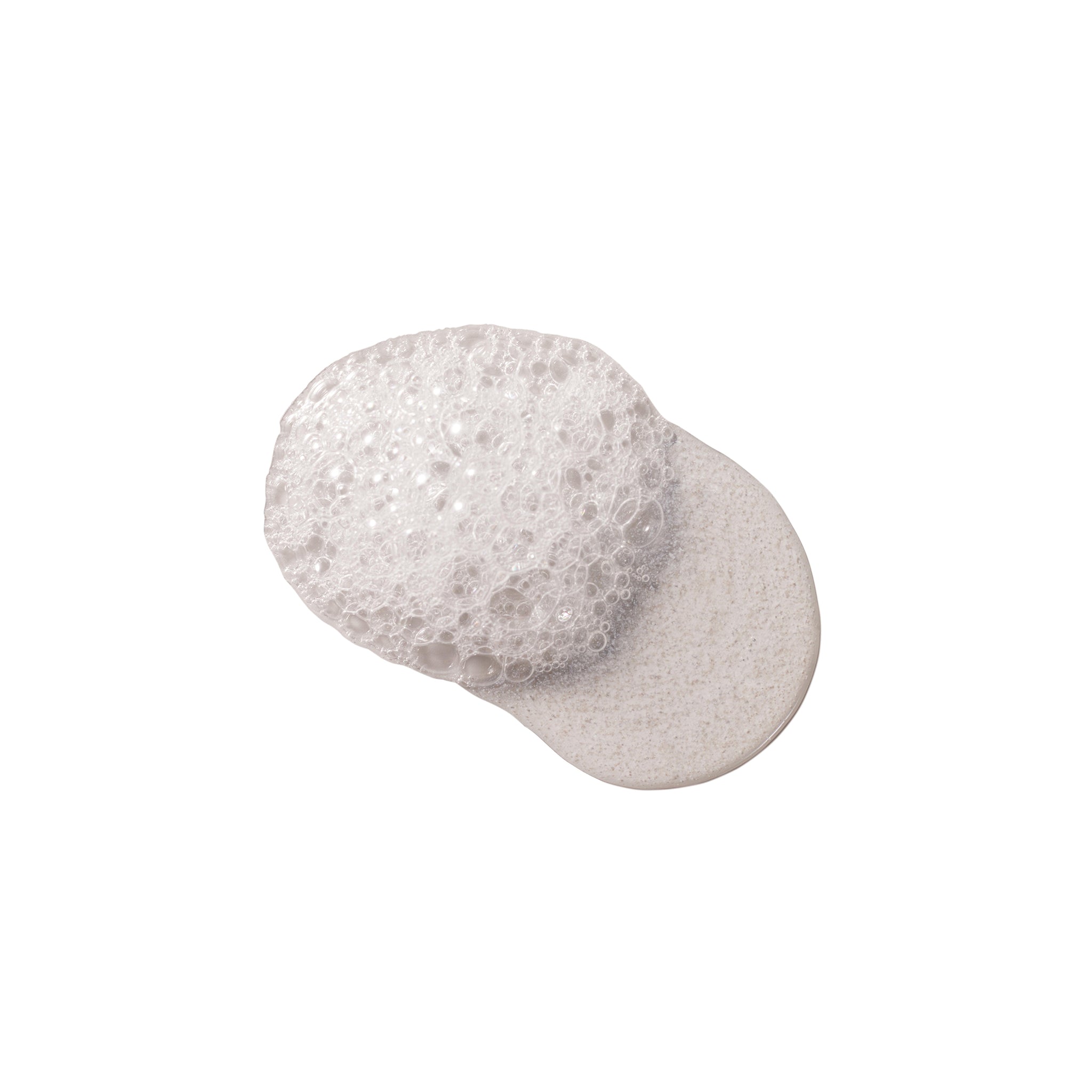 Face Cleanser foam texture on a white background