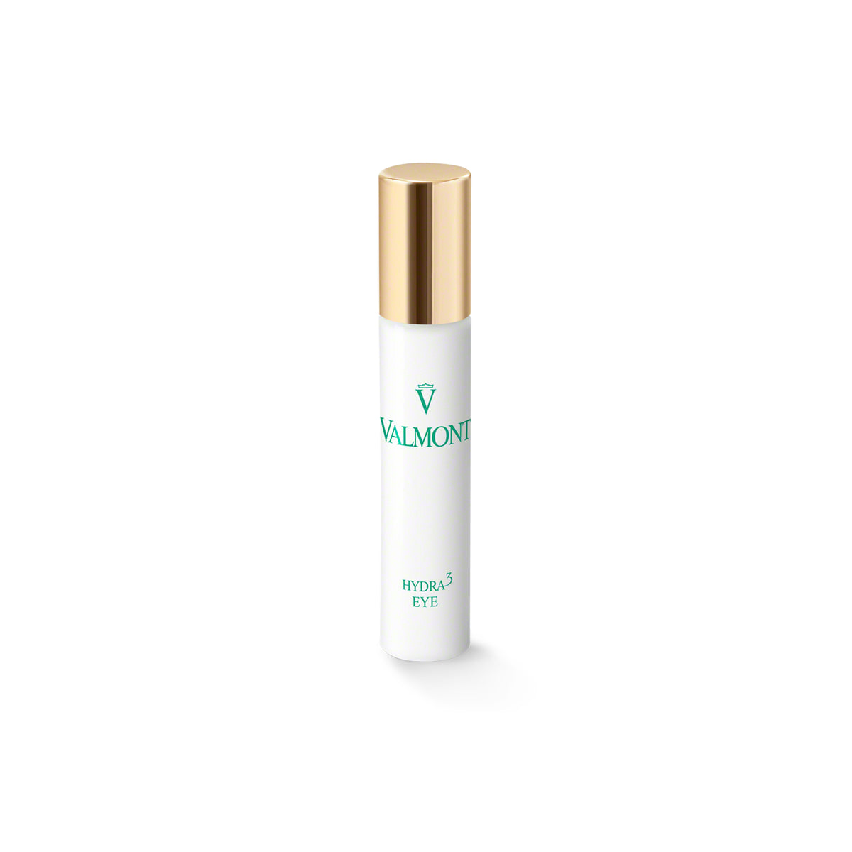 Valmont skincare bottle with gold cap on a white background