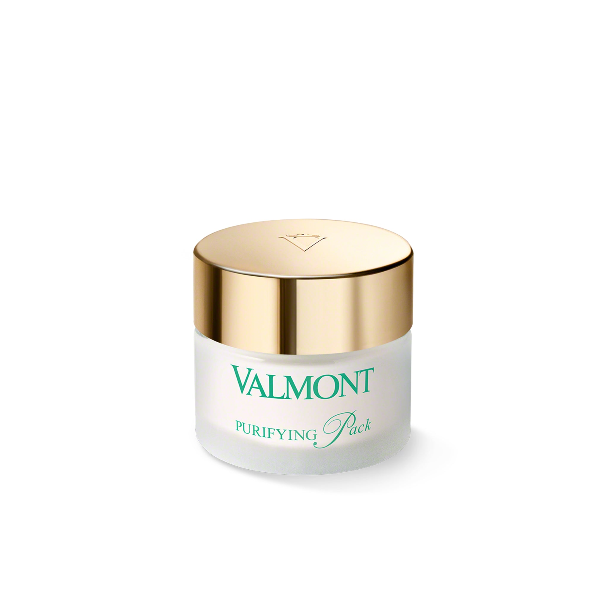 Valmont skincare product with gold lid on a white background