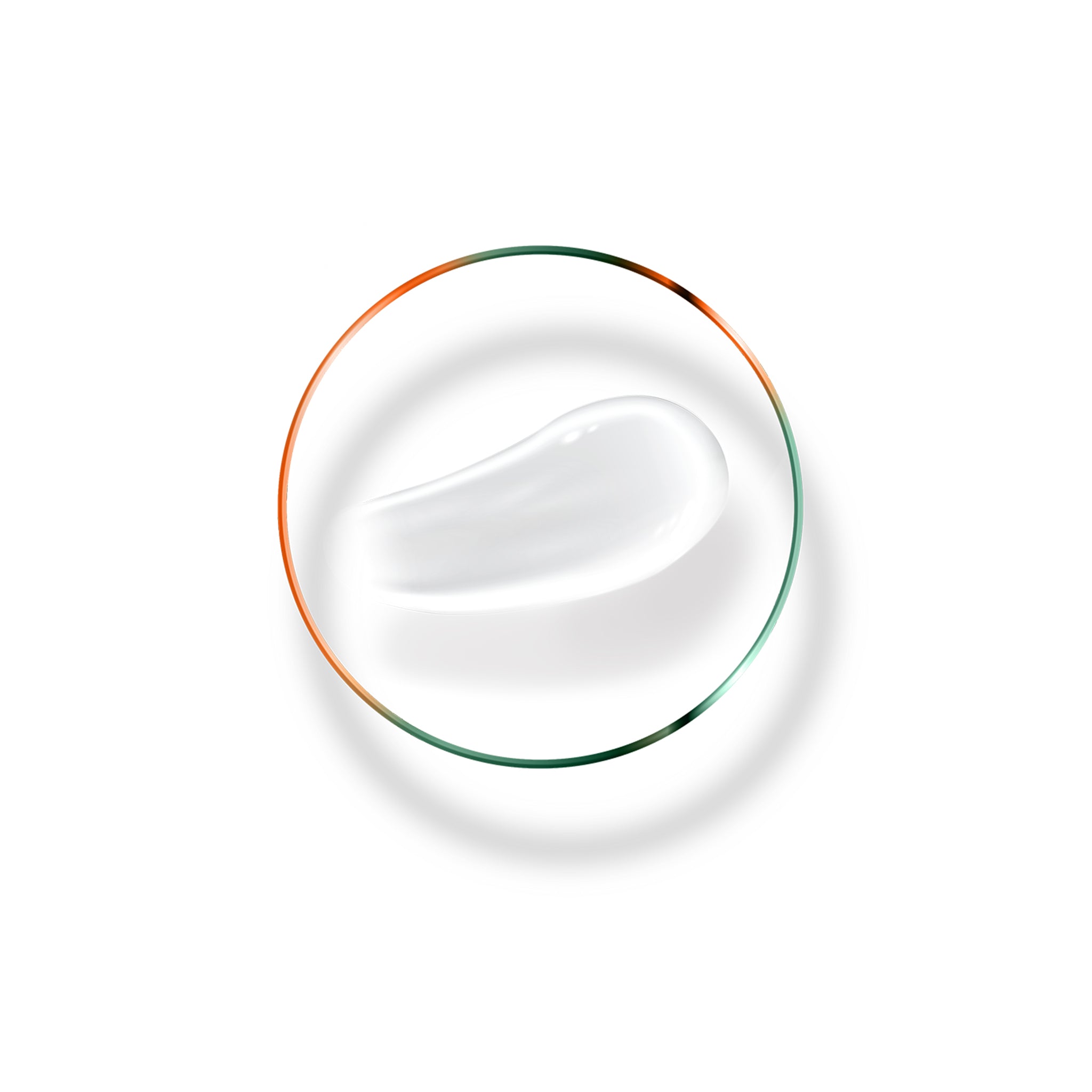Close-up of a smooth cream texture on a white background