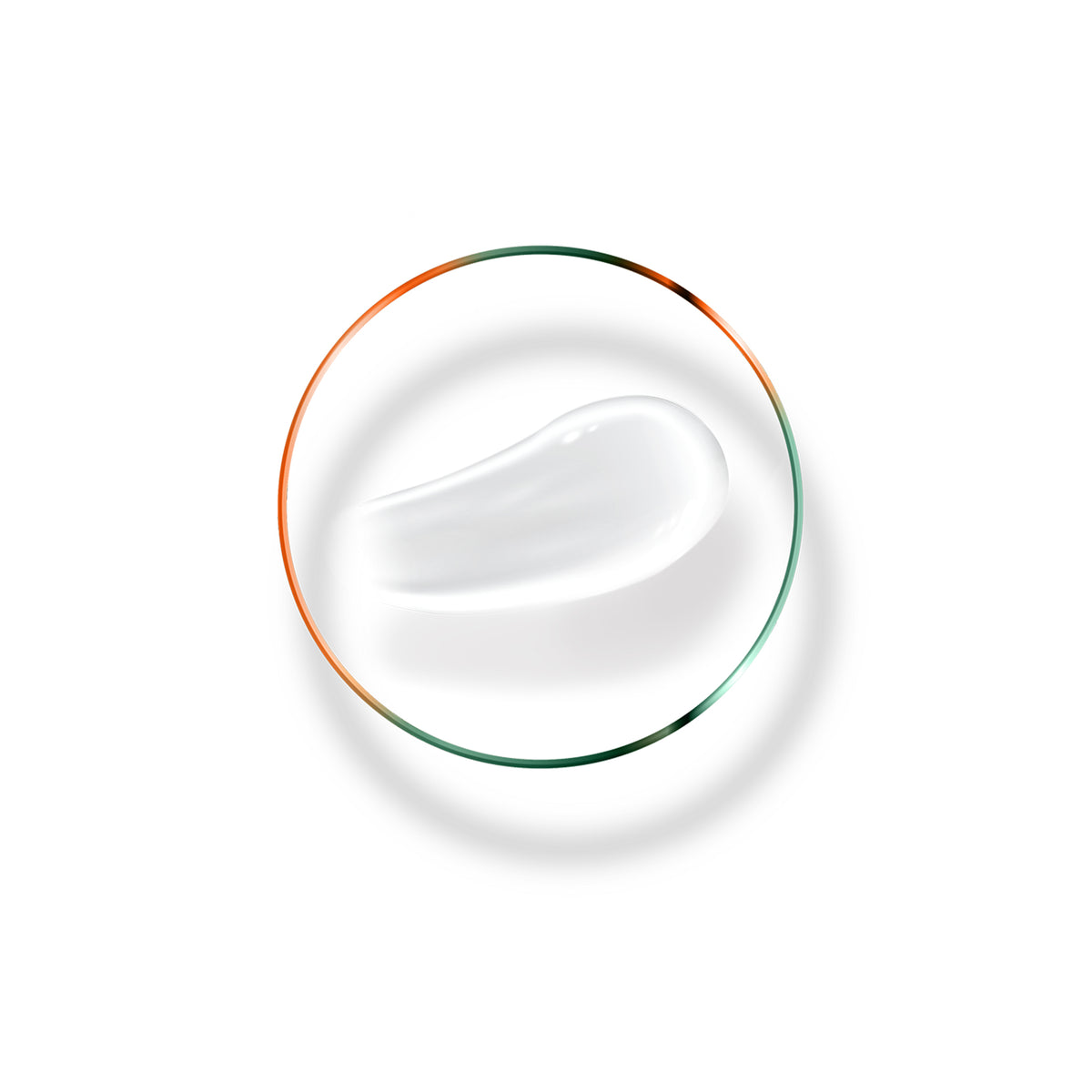Close-up of a smooth cream texture on a white background