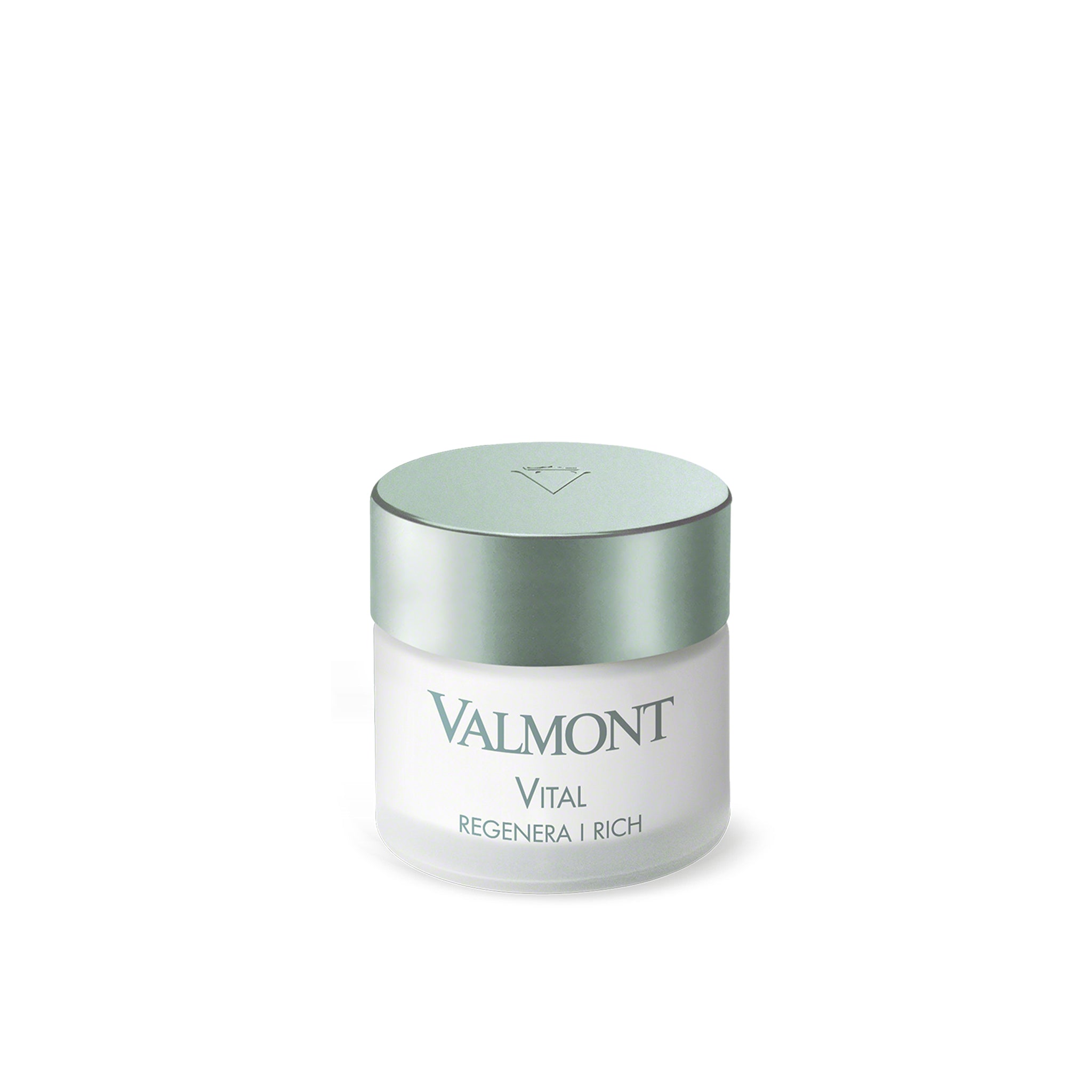 Valmont skincare jar on a white background