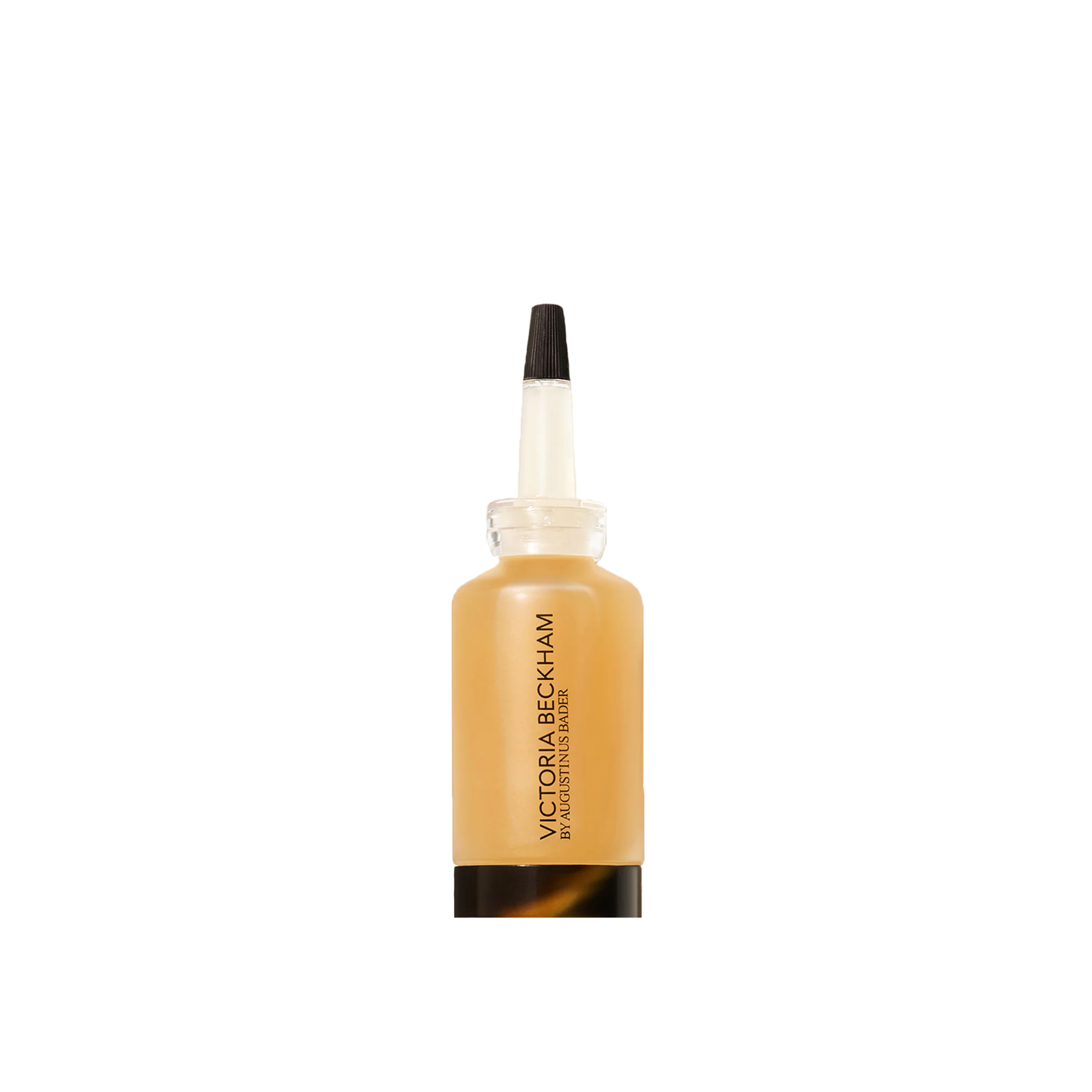 A bottle of Victoria Beckham Beauty Cell Rejuvenating Power Serum with a dropper, in a clear yellow liquid.