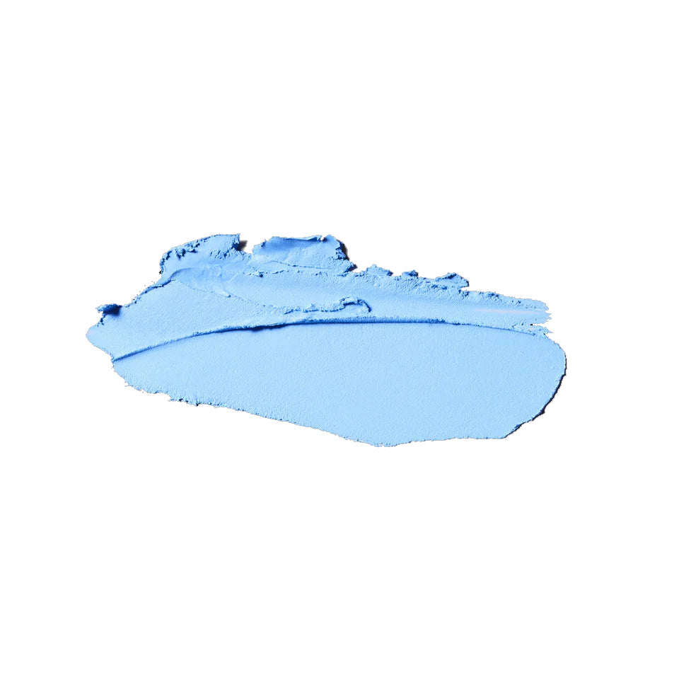 Blue product swatch on a white background