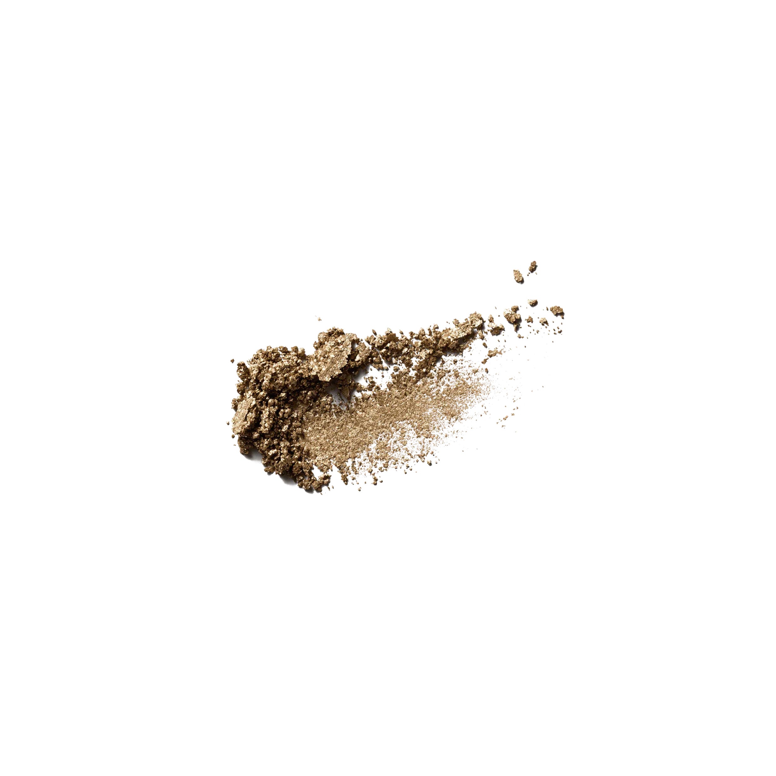 Shimmery Gold Eyeshadow Swatch on white background