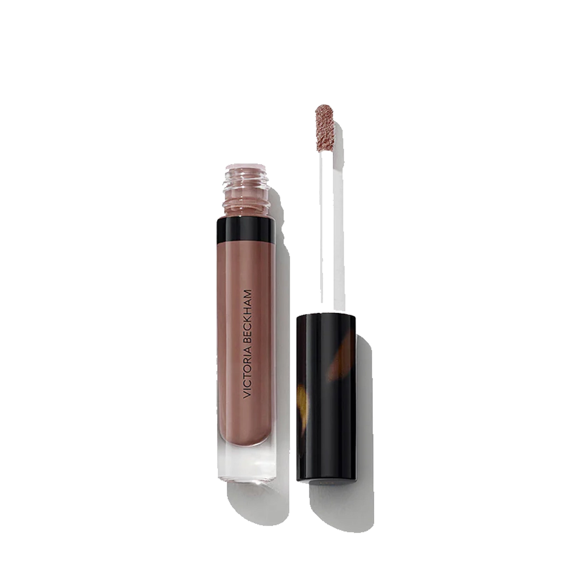 An open tube of Victoria Beckham Beauty Posh Gloss in Poolside