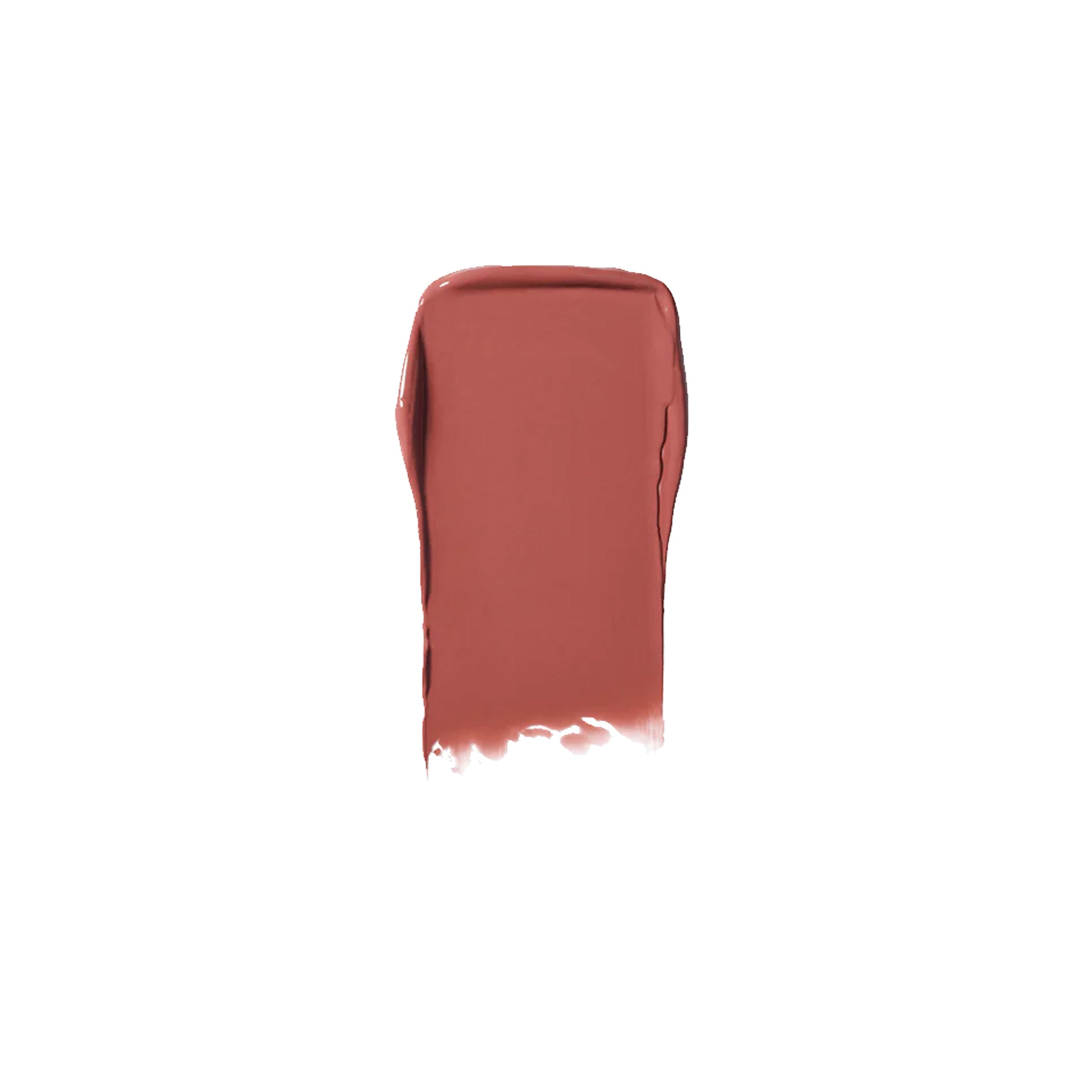 A lipstick swatch in a neutral pink colour on a white background.