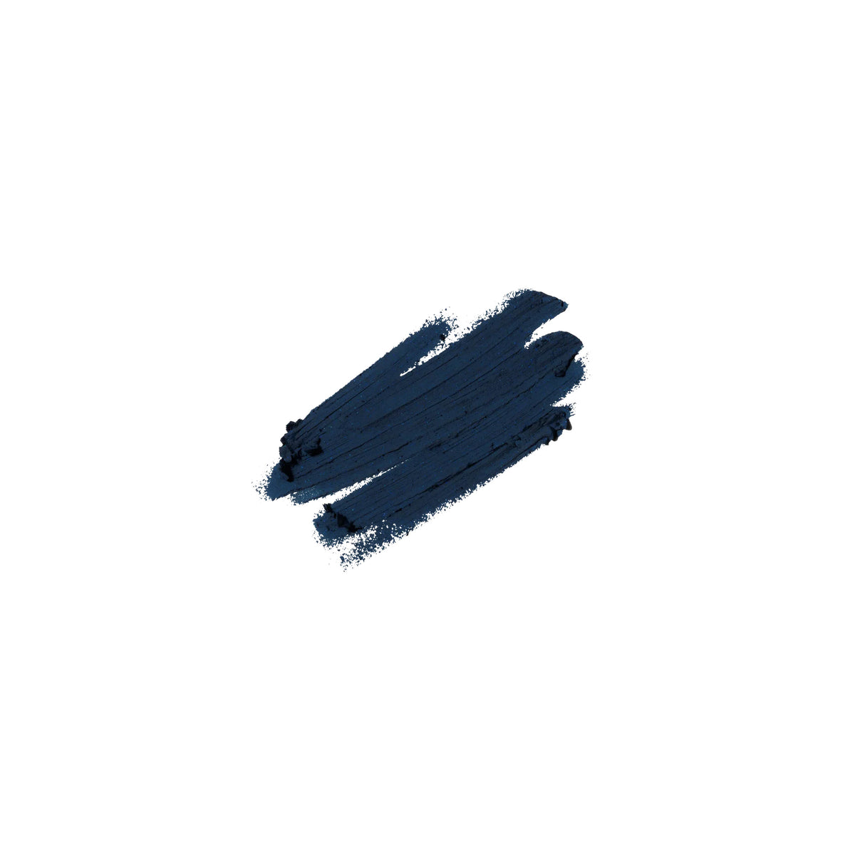 A colout swatch of an eyeliner in a dark navy shade, on a white background.