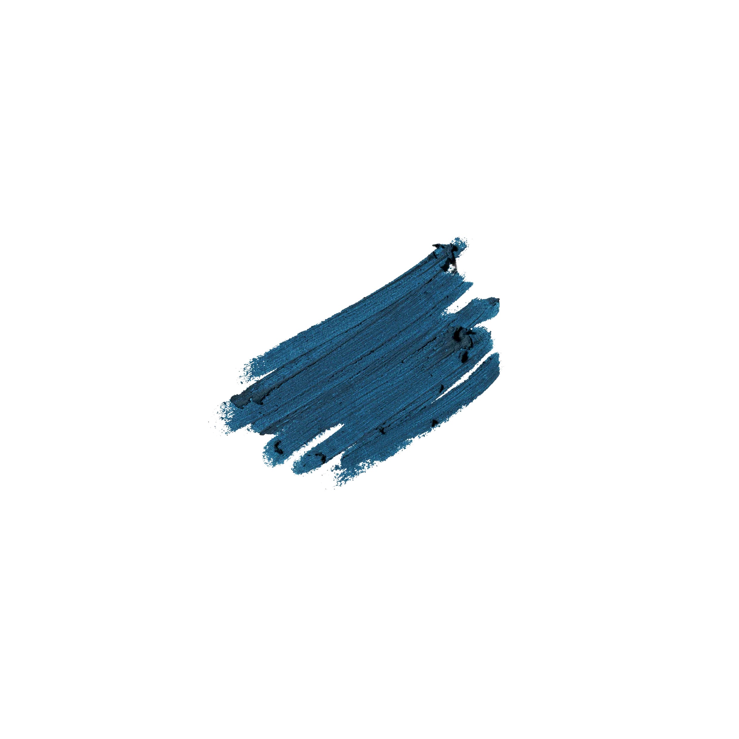 A pencil eyeliner swatch showing a teal shade on a white background.