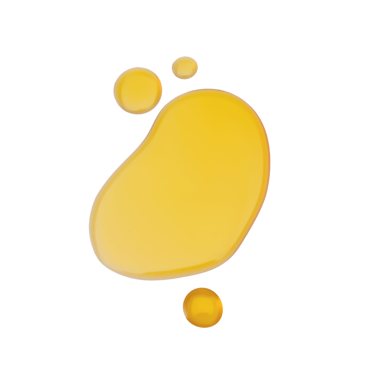 Yellow droplets on a white background