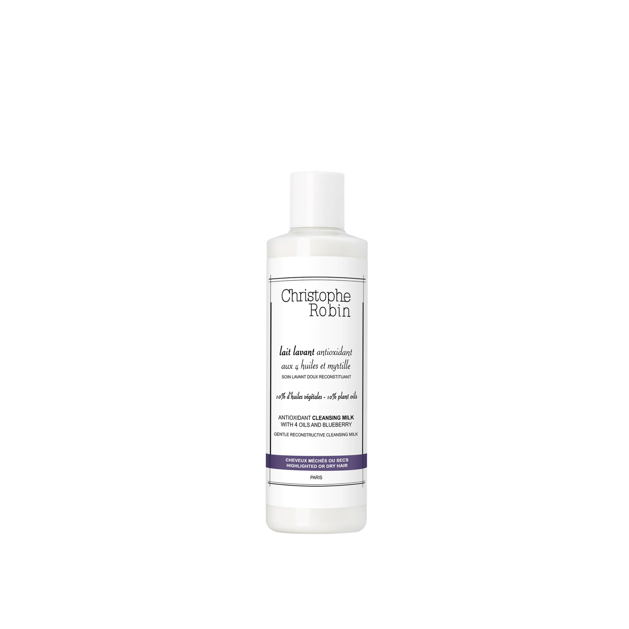 Christophe Robin Antioxidant Cleansing Milk With 4 Oils And Blueberry 250ml