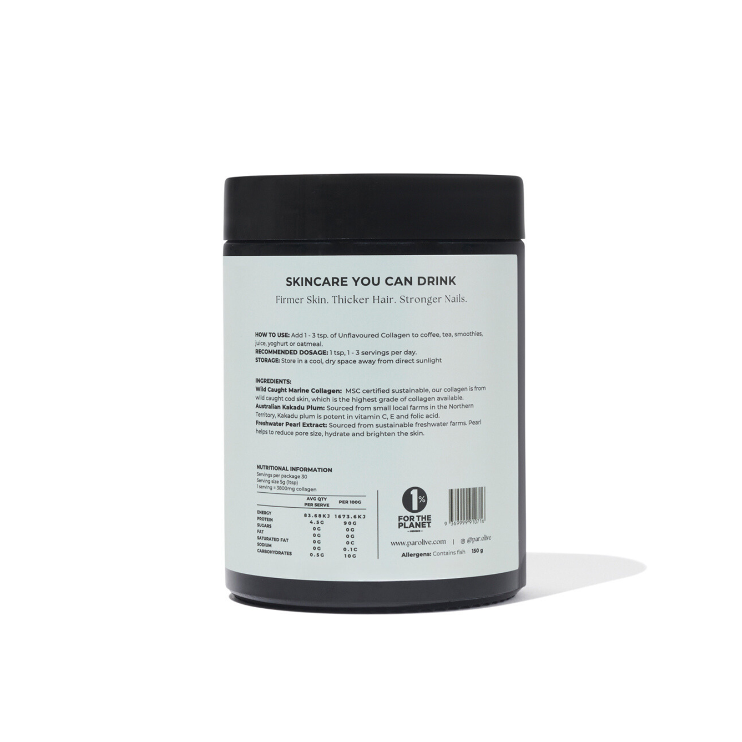 Par Olive PEARL Marine Collagen Superpowder (Unflavoured)