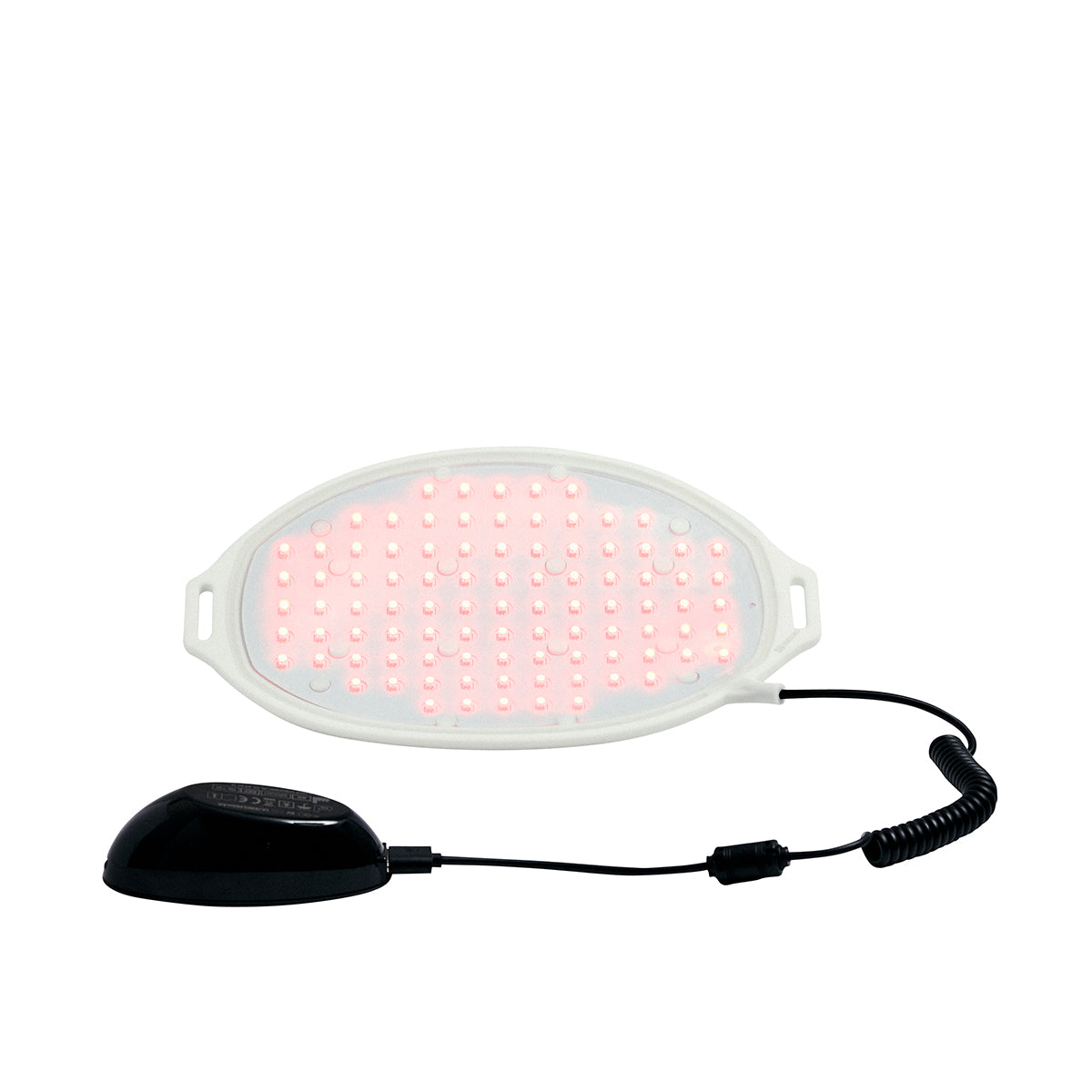 An LED light mask showing red lights