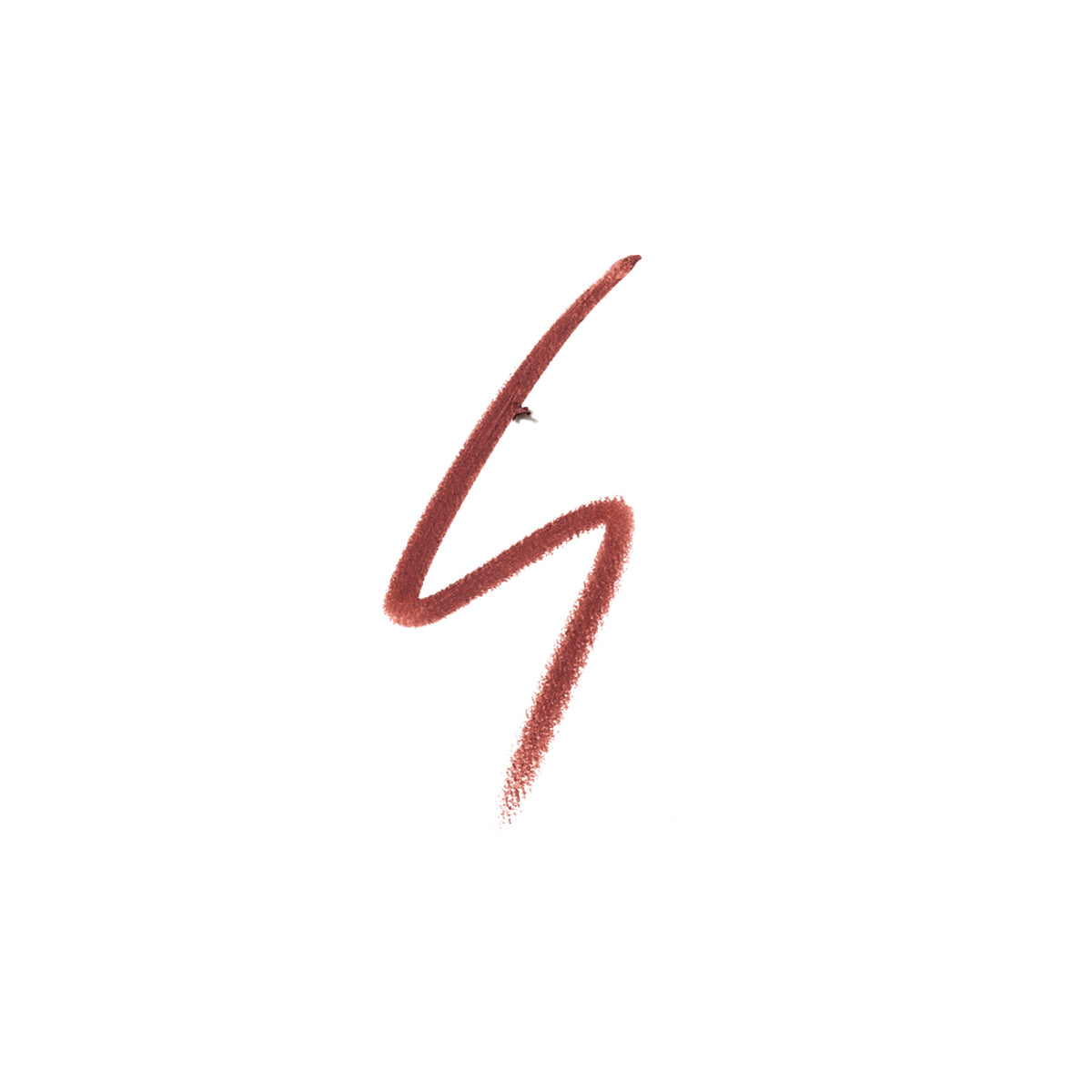Rosy Brown lip pencil line on white background