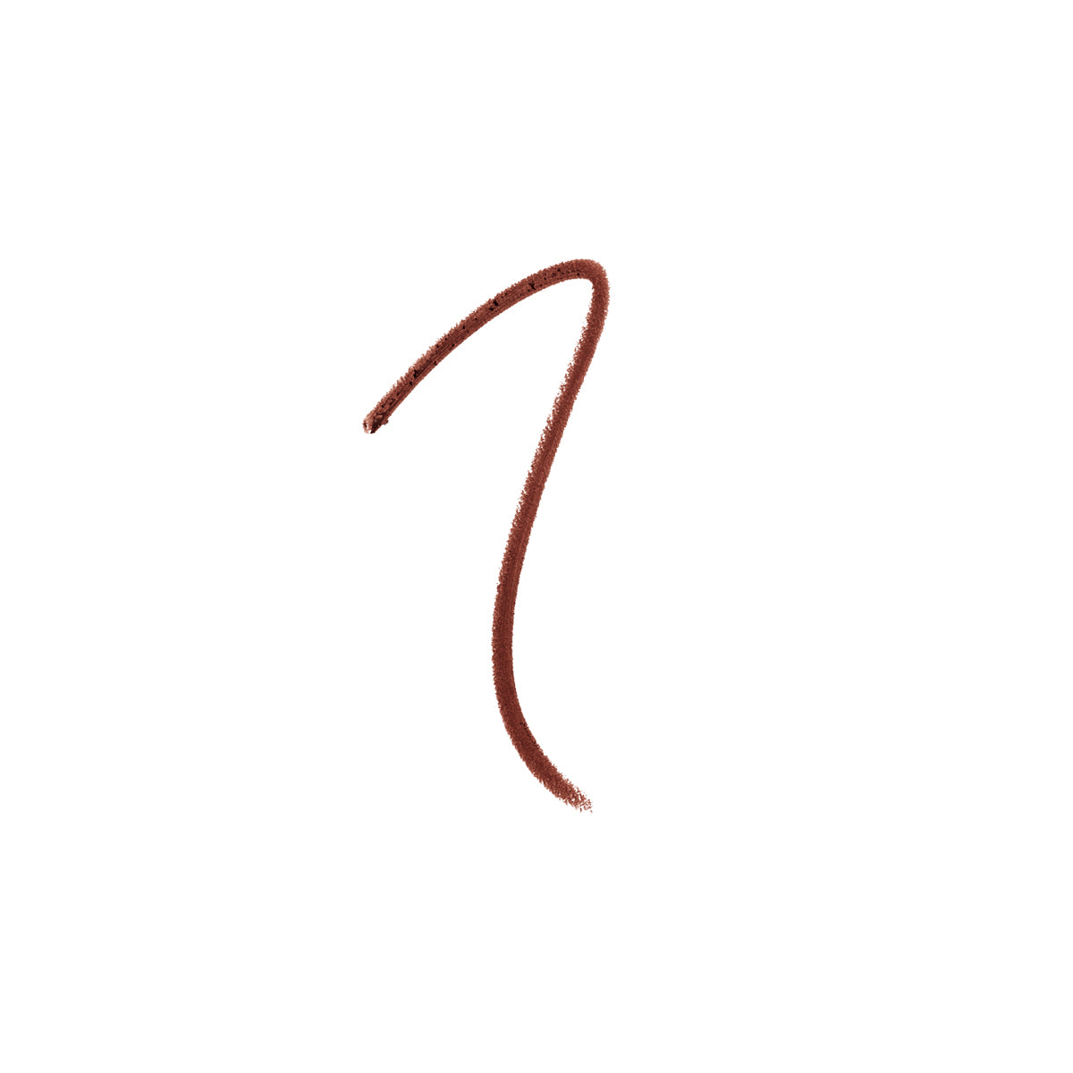 Caramel lip pencil line on white background