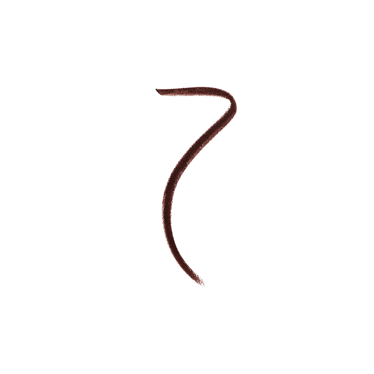 Chestnut lip pencil line on white background