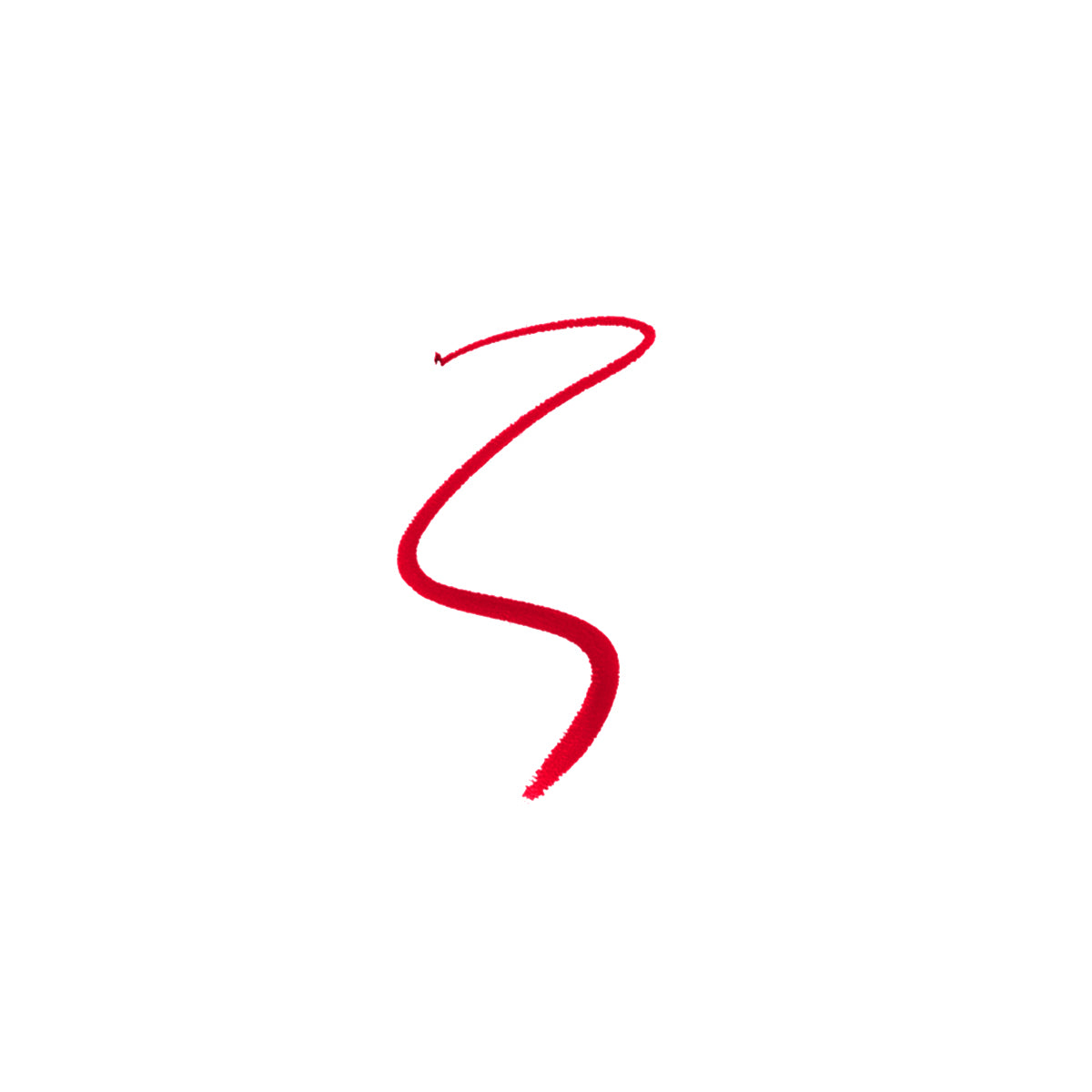 Red Lip Pencil line on plain white background